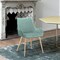 Armen Living Avery Teal Fabric Dining Room Chair with Gold Legs LCAVCHTEAL - alternate 2